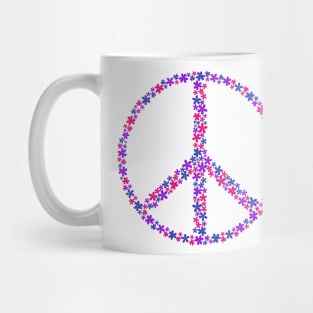 Floral Peace Sign - Discreet Bi Pride Mug